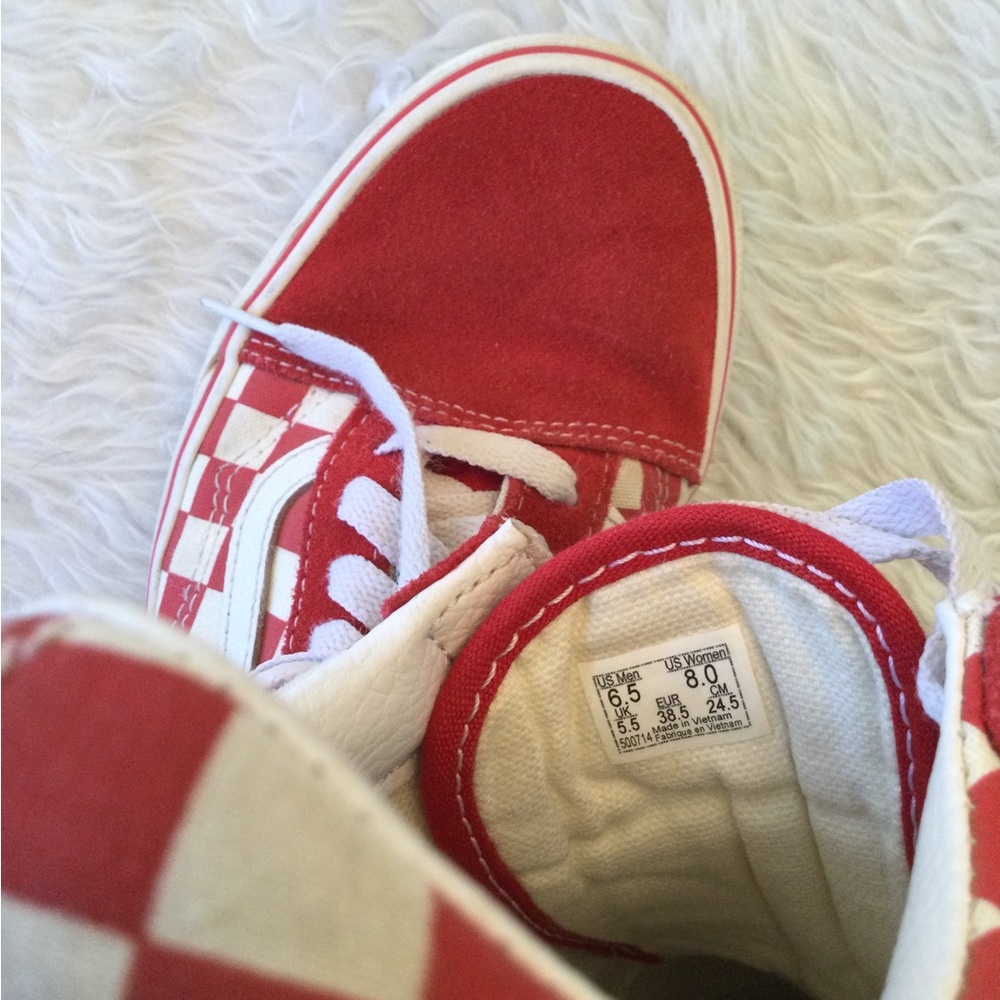 Vans Old Skool Checkerboard Racing Red - Picture 4 of 7